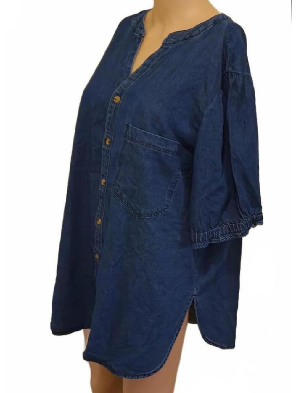 Dokotoo Women's Plus Size 2XL Denim Jacket Top Blouse 100% Cotton